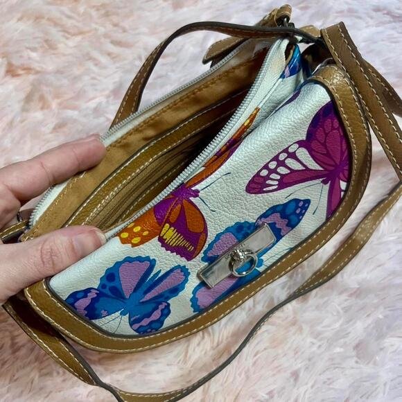 Rossetti Midge Butterfly Y2K Nostalgic McBling Faux Leather Crossbody Mini Bag - Picture 7 of 7